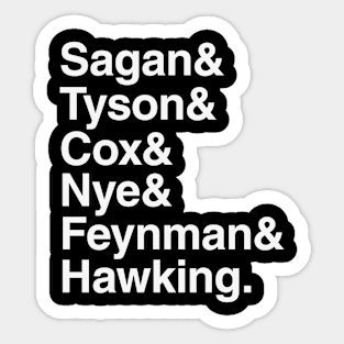 Scientists who have popularised science Sticker